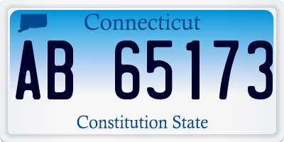 CT license plate AB65173