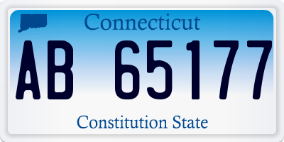 CT license plate AB65177