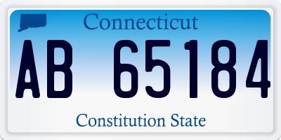 CT license plate AB65184