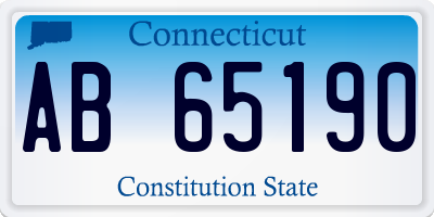 CT license plate AB65190