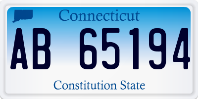 CT license plate AB65194