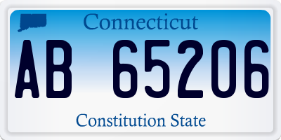 CT license plate AB65206