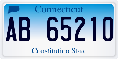 CT license plate AB65210