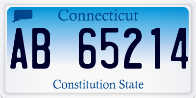 CT license plate AB65214