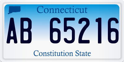 CT license plate AB65216