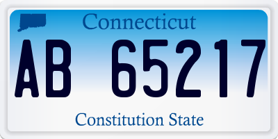 CT license plate AB65217