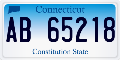 CT license plate AB65218