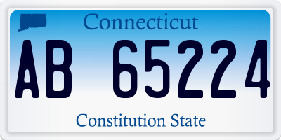 CT license plate AB65224