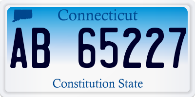 CT license plate AB65227