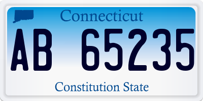 CT license plate AB65235