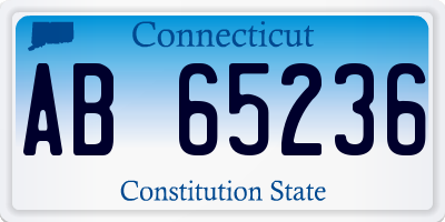 CT license plate AB65236