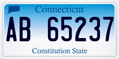 CT license plate AB65237