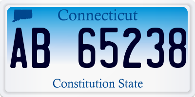 CT license plate AB65238