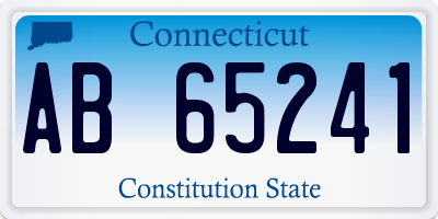 CT license plate AB65241