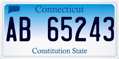 CT license plate AB65243