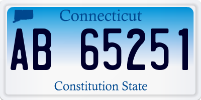 CT license plate AB65251