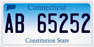 CT license plate AB65252