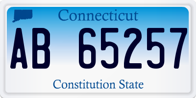 CT license plate AB65257