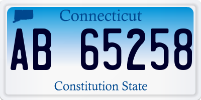 CT license plate AB65258