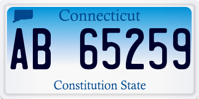 CT license plate AB65259