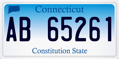 CT license plate AB65261