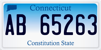 CT license plate AB65263