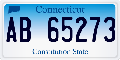 CT license plate AB65273