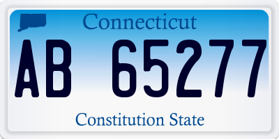 CT license plate AB65277