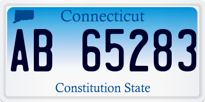 CT license plate AB65283