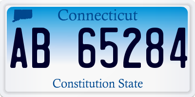 CT license plate AB65284