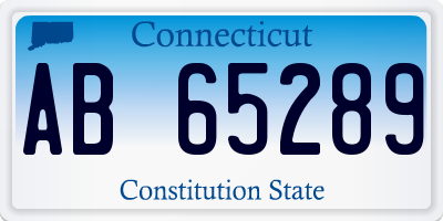 CT license plate AB65289