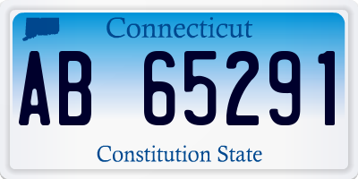 CT license plate AB65291