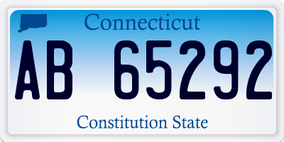 CT license plate AB65292