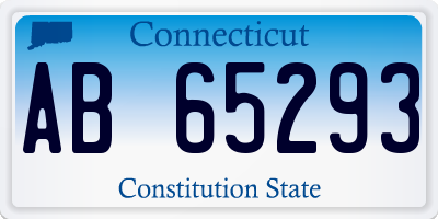 CT license plate AB65293