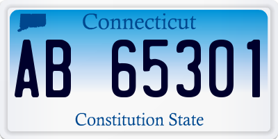 CT license plate AB65301