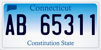 CT license plate AB65311