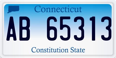 CT license plate AB65313