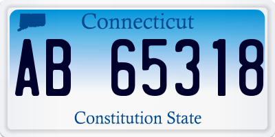 CT license plate AB65318