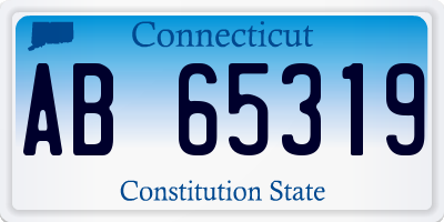 CT license plate AB65319