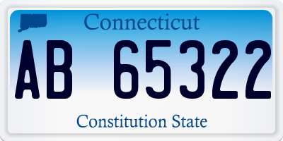 CT license plate AB65322