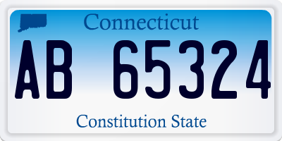 CT license plate AB65324