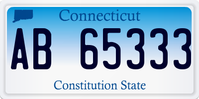 CT license plate AB65333