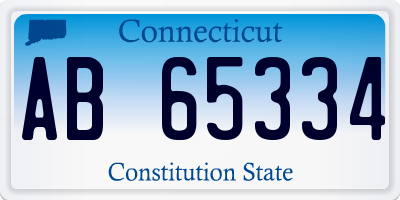 CT license plate AB65334