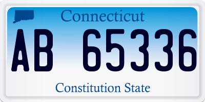 CT license plate AB65336