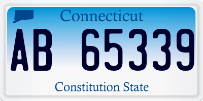 CT license plate AB65339