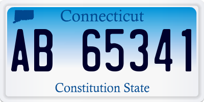 CT license plate AB65341