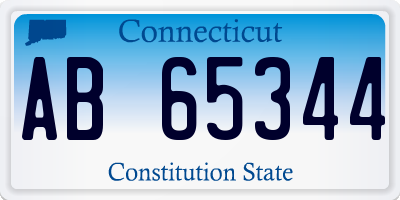 CT license plate AB65344