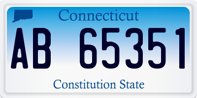 CT license plate AB65351