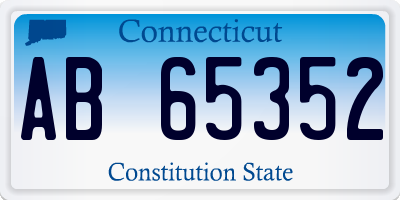 CT license plate AB65352