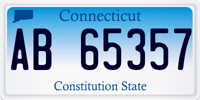 CT license plate AB65357